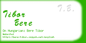 tibor bere business card